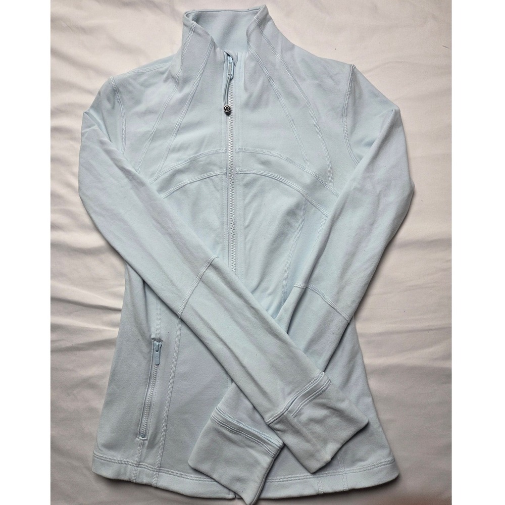Lululemon Define Jacket Baby Blue Full Zip Yoga Activewear Size 2